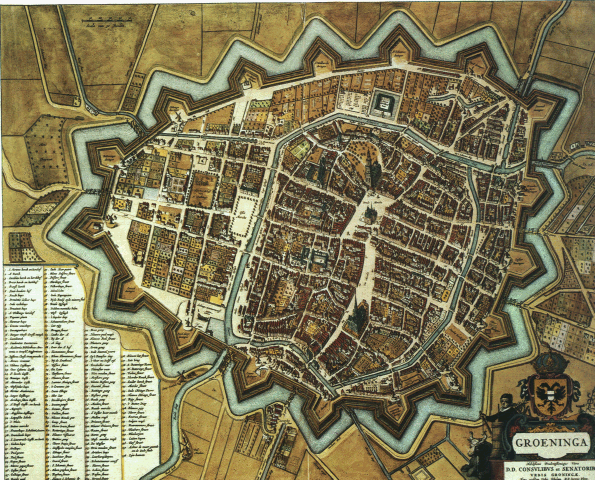Map of Groningen in the 17th Century